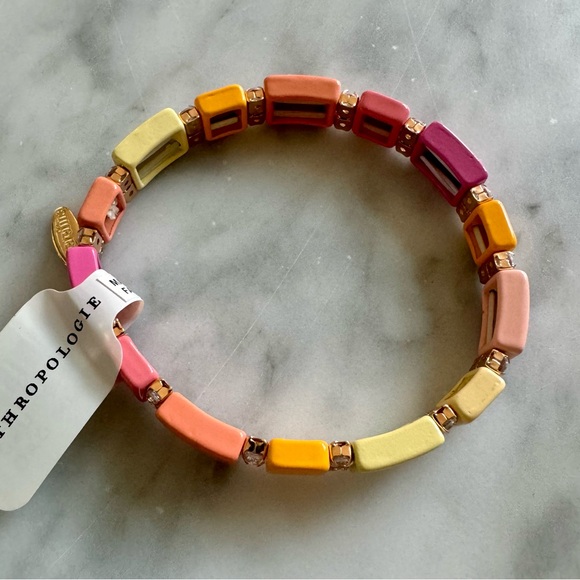 Anthropologie Rhinsetone Colored Stone Bracelet NWT | multicolor - Picture 2 of 4